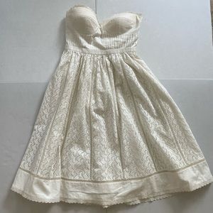 Tibi, Strapless Embroidered Dress with Bustier Top, Size 2